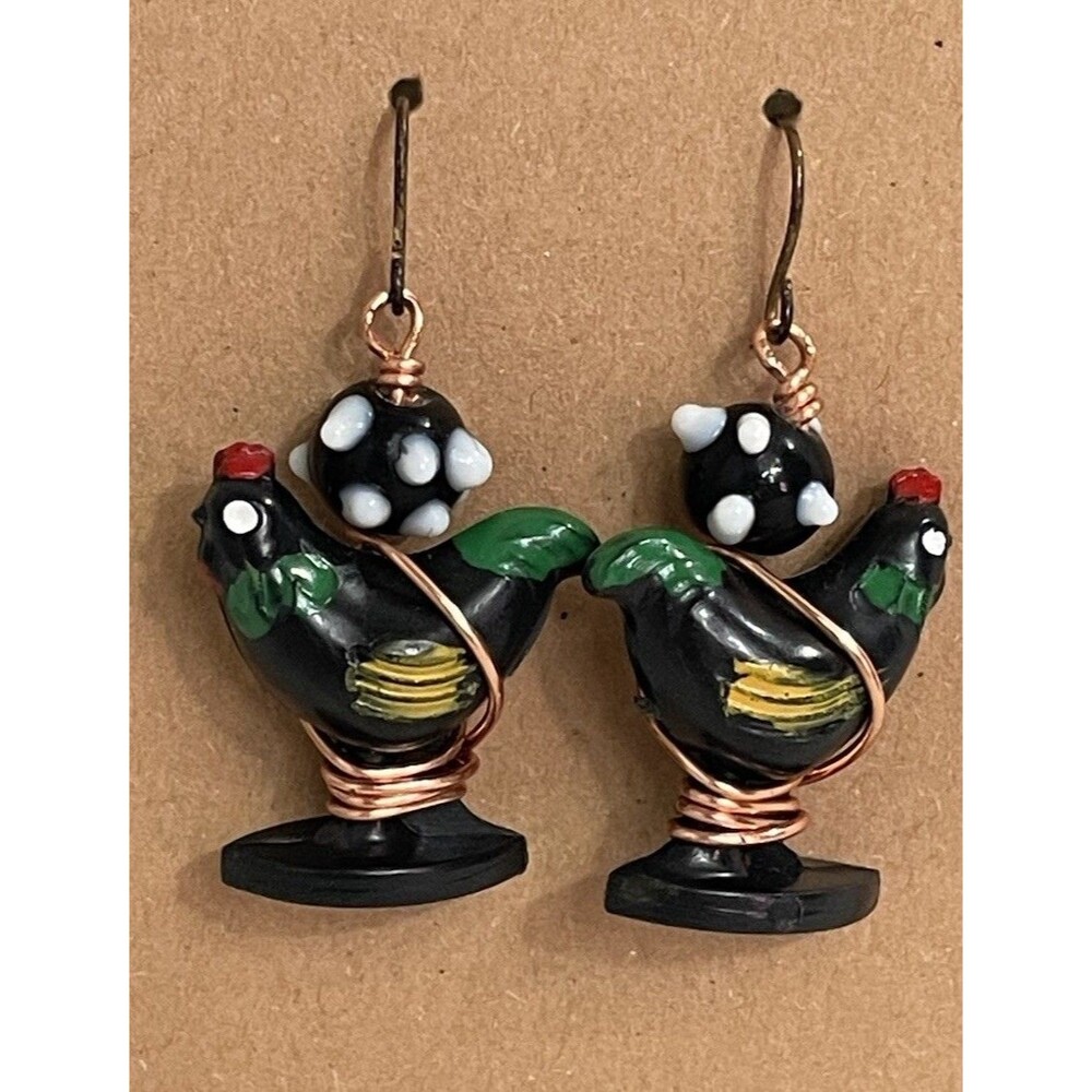 Chicken Earrings